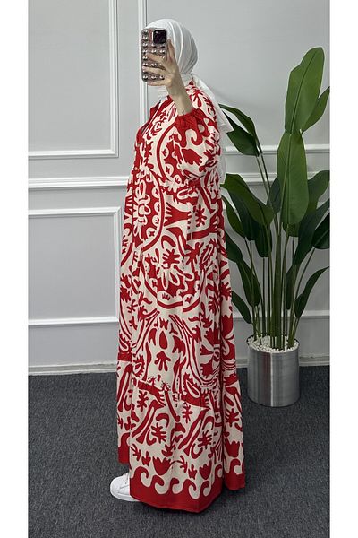 bybaharoz Cotton Viscose Dress - Buttoned Design