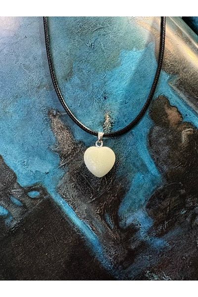LAİKA Green Glass Heart Necklace