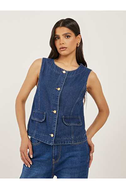 Styli سترة جينز بتفاصيل جيب