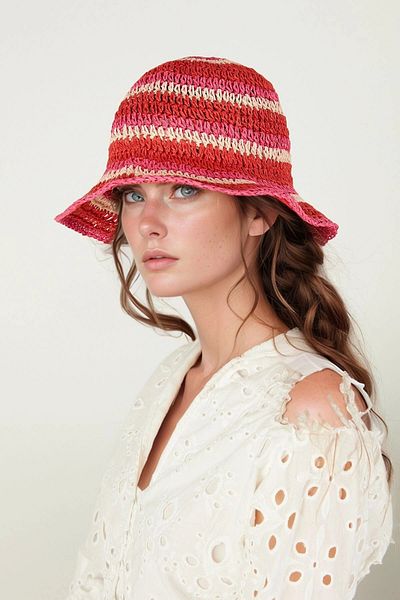 bacc Red Straw Hat Bcnsv-2514597