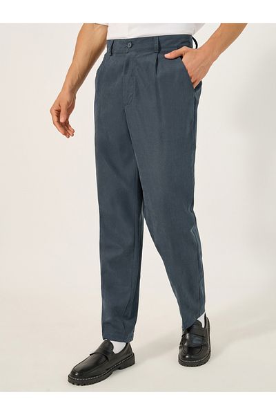 Styli Men Navy Blue Tailored Pants