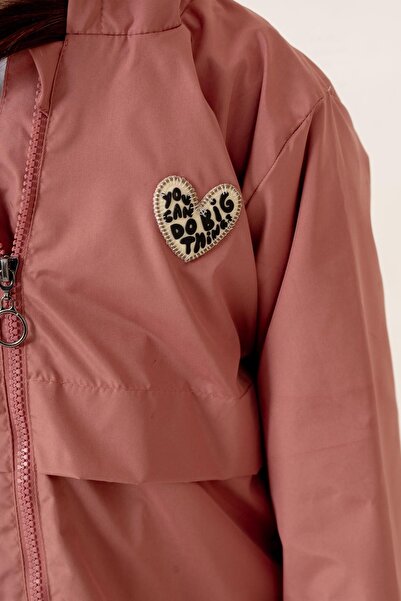 ASYAKİDS CLUB Girl's Hooded Pocket Lined Seasonal Raincoat