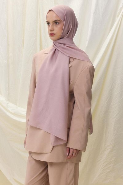 Fenza Paris Silk Powder Pink Color Cotton Shawl