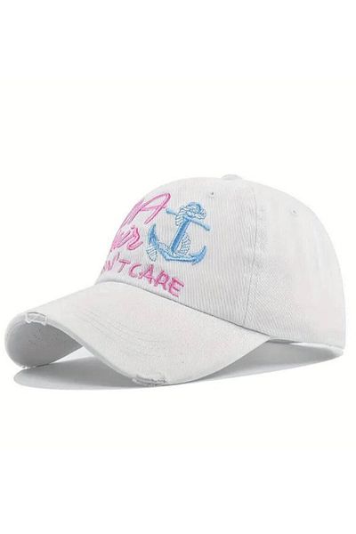 bacc White Washed Embroidered Cap Bcnsv-2514544