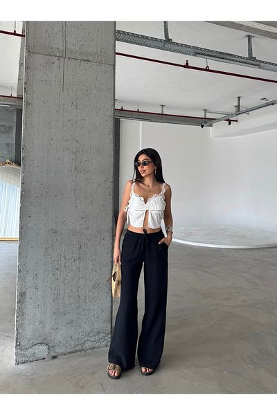 İmpavido Linen Loose Cut Pants Women's Trousers