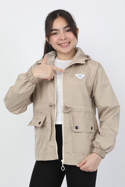 ASYAKİDS CLUB Girl's Hooded Seasonal Raincoat with Pockets and Lined Pockets