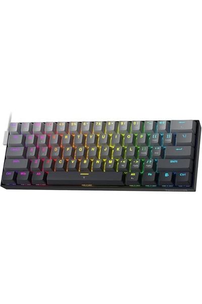 REDRAGON لوحة مفاتيح ألعاب K617 مزودة بمشغل مغناطيسي سريع، ميكانيكية سلكية، تخطيط 60%، 8 كيلو هرتز بولي