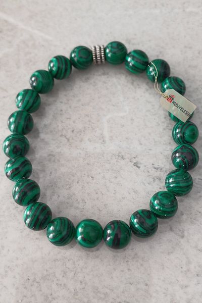 Hediyeleşin Malachite Natural Stone Bracelet - 8 Mm.