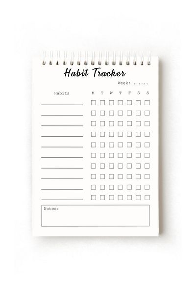 Handeto Kraft Simple Minimalist English Habit Tracker, A5 Habit Tracker, Routine Notebook, Planner, Planner
