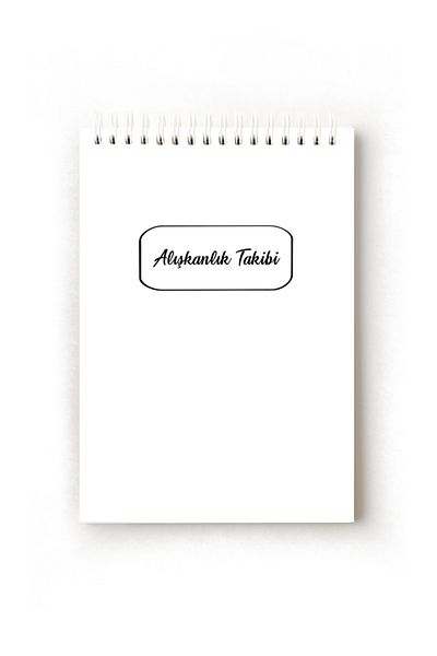 Handeto Kraft Simple Minimalist Turkish Habit Tracker, A5 Habit Tracker, Routine Notebook, Planner, Planner