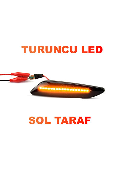 KLCS Fiat Egea Sol Çamurluk Sinyali 2016 - 2025 Düz Ledli Siyah Renk Sol Tara...