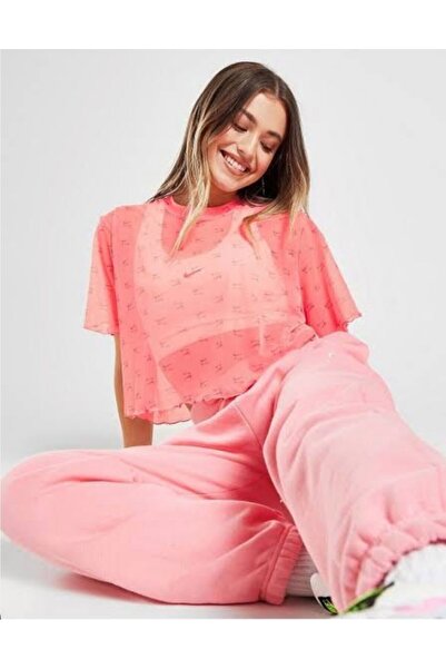 Nike Sportswear Air Printed Mesh Crop Short-Sleeve Kadın Tişört