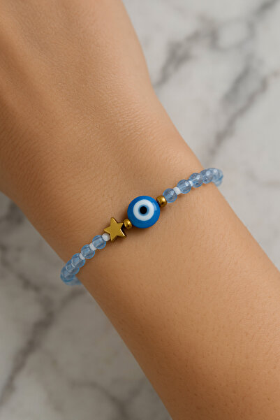 Puffy Evil Eye Bead Bracelet