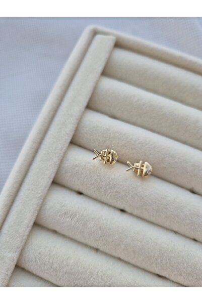 Panelya الصلب عظم السمك الزركون حجر الأقراط