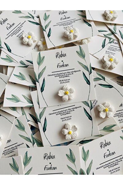 Buğ-se çiçekcilik ve organizasyon Tohumlu Kart 50 Adet Nikah Düğün Nişan Kına...