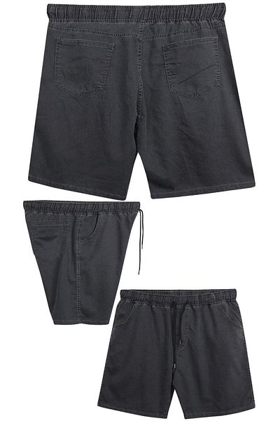 marufshop Ανδρικό τζιν σορτς με κορδόνια Lycra με σωματικό σχήμα Κατάλληλο για Μεγάλο Μέγεθος 120 - 157 κιλά