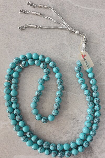 Hediyeleşin Τυρκουάζ (Φιρουζέ) Χάντρες Προσευχής από Φυσική Πέτρα 99 τεμάχια ...