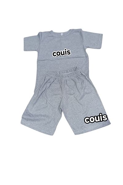 couis Children's Shorts Suit Breathable Combed Cotton
