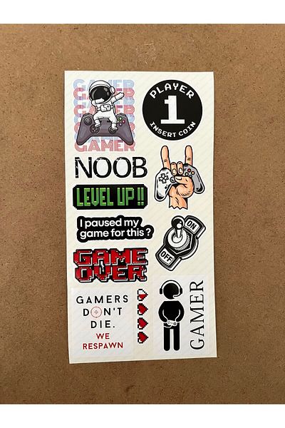 hdsticker 74Pcs Gamer Sticker Set - Gamer Sticker Pack, Console, Pc, Laptop Sticker Decal