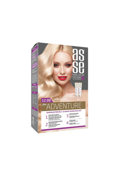 asse Vopsea de păr permanentă 12.00 Extra Platinum (BLOND PLATINUM DESCHIS) 5...