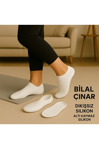 Bilal SOCKS Women's Bamboo Pilates, Yoga, Dance, Ballet Socks Seamless Non-Slip Sports Socks 3-Pack Snekers Short Socks