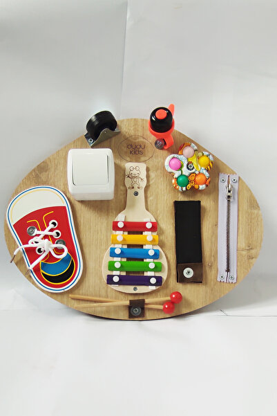 dudu kids Montessori Aktivite Tahtası - Duyusal Gelişim Panosu - Etkinlik Tah...