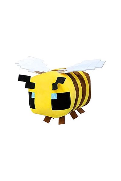 ve Minecraft Bee Plush Toy, VeliumCraft, 20-30 cm, fluffy, for children, yellow