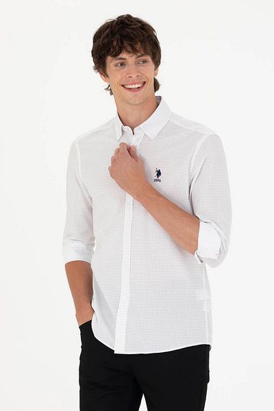 U.S. Polo Assn. Πόλο Ασν. Ανδρικό πουκάμισο με σχέδιο Navy Blue 1687227