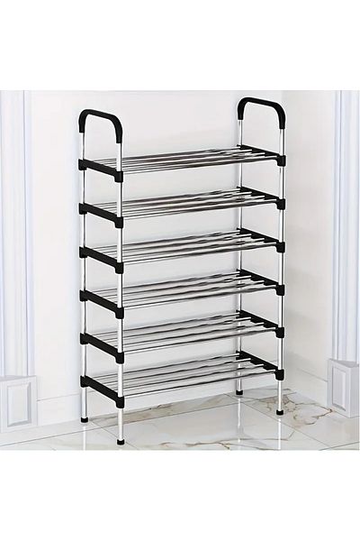 Generic Multi-purpose metal shoe rack, 6-tier, dividable and expandable shoe rack, home organization tool
