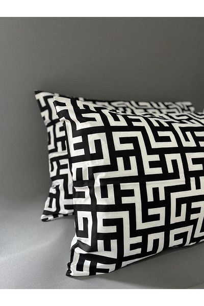Belsina Home 2 bucăți de husă de pernă din bumbac cu fermoar 50x70