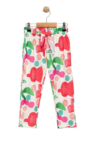 Divonette Girl's Patterned Comfortable Pants-Children's Clothing