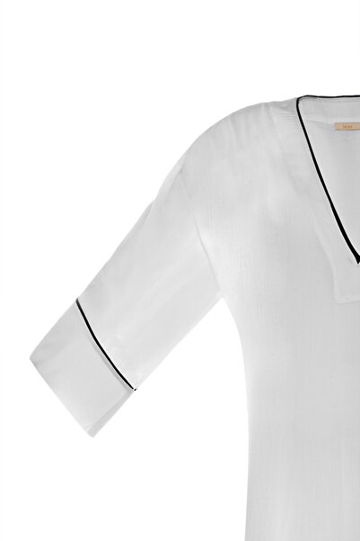 FASİON BEYAZ YAZLIK RAHAT ELBİSE