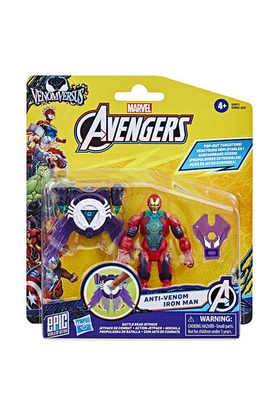 Marvel Avn 4in Fig Super Gear Ast Anti-Venom Iron Man