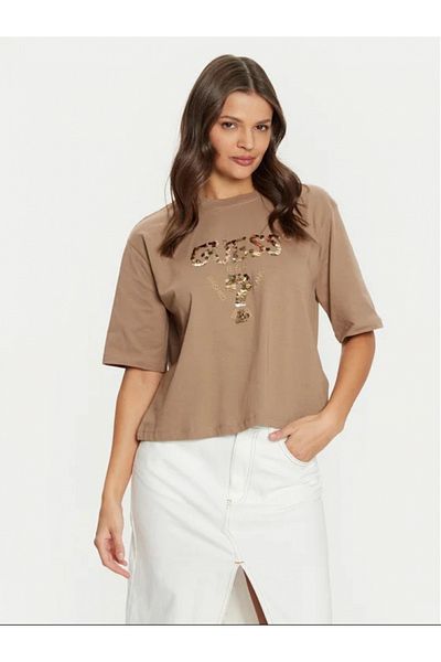 Guess Aurlie Boxy Tee - Mid Organic Stream Jersey 180