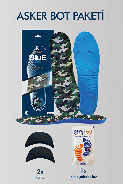 ACTIVE TEAM BG184.ML | Yumuşak Memory Foam Asker Botları için İç Tabanlık, 2x...