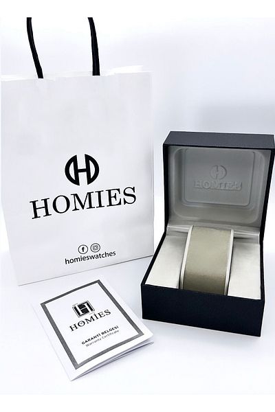 Homies Men's Wristwatch Stainless Steel Original Gift Box All Functions Active with Bracelet Gift.07