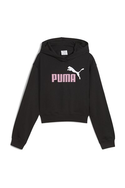 Puma Суичъри с качулка, Свободен крой, Дълъг ръкав, Къса дължина, Обло деколте, Плетени, Принт с лого