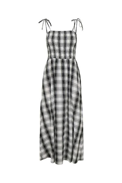 ONLY Onlmaddy Maxi Check Smock Dress Wvn