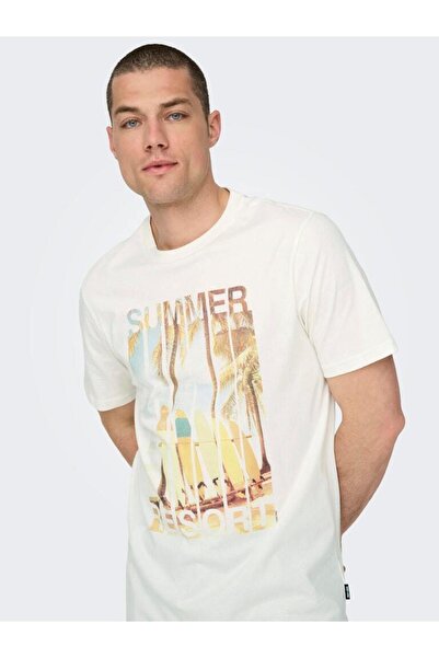 Only & Sons Male circular knit t-