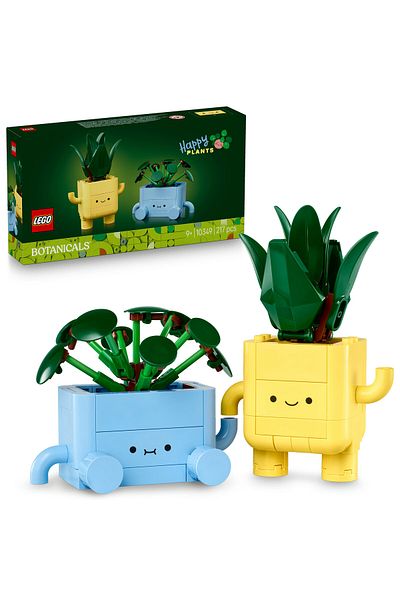 LEGO ®   Botanicals Happy Plants 10349 - 9+ Decorative Flower Making Set (217 Pieces)