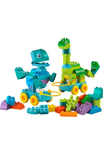 LEGO ®   Duplo ®   Town 3 in 1 Wheeled Dinosaurs 10451 - 3+ Educational Toy Construction Set (108P)