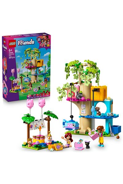 LEGO ®   Friends Cat Birthday Party and Tree House 42666 - 6+ Creative Toy Construction Set (321 Pieces)