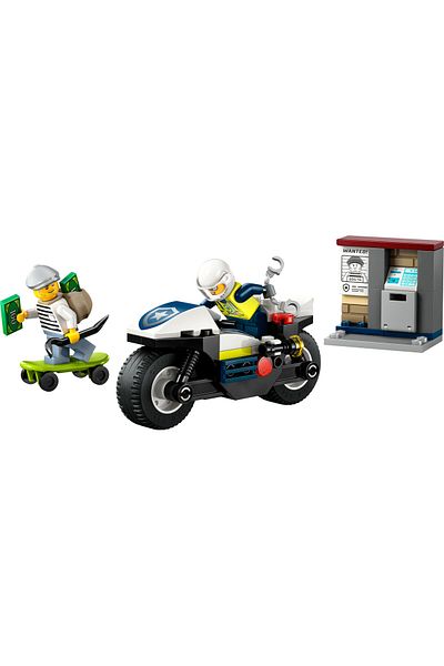 LEGO ®   City Police Motorcycle Chase 60455 - 4+ Creative Toy Construction Set (65 Pieces)