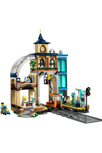 LEGO ®   City Center Railway Station 60469 - 7+ Creative Toy Construction Set for Construction and Train Lovers (752P)