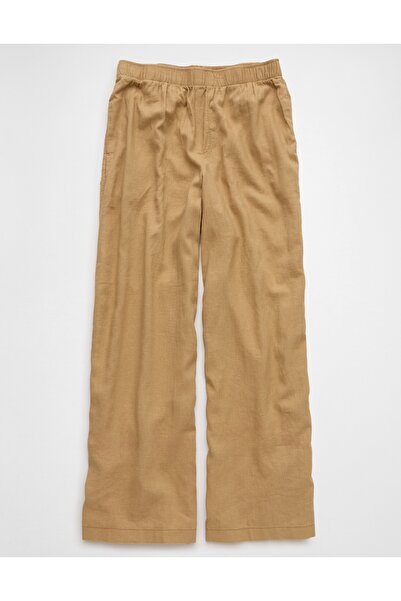 AMERICAN EAGLE Ae Weekend Vibes Linen-Blend Pull-On Pant