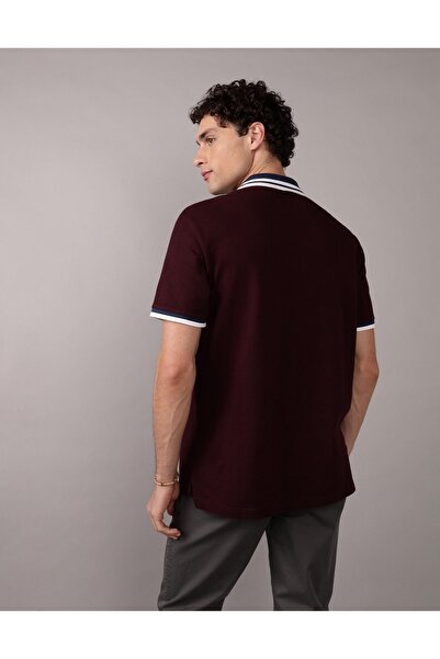 AMERICAN EAGLE Ae Logo Flex Pique Polo Shirt