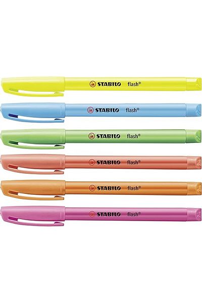 Stabilo - flash - Fosforlu Kalem - 6'lı Paket - Çeşitli Renkler