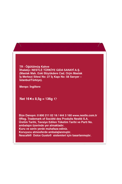 Nescafe Dolce Gusto Coffee Americano 16 Kapsül X 3 Adet