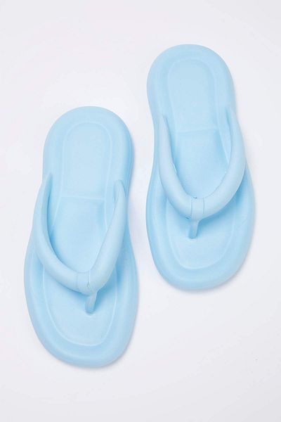 TRENDYOL SHOES Baby Blue Filling Women's Flip Flops Takss25Te00050