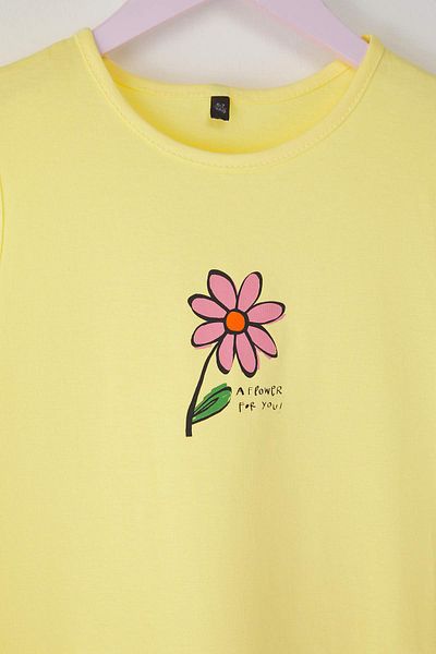 TRENDYOLKIDS Lilac-Yellow Sleeveless Knitted Dress Tkdss25El00092